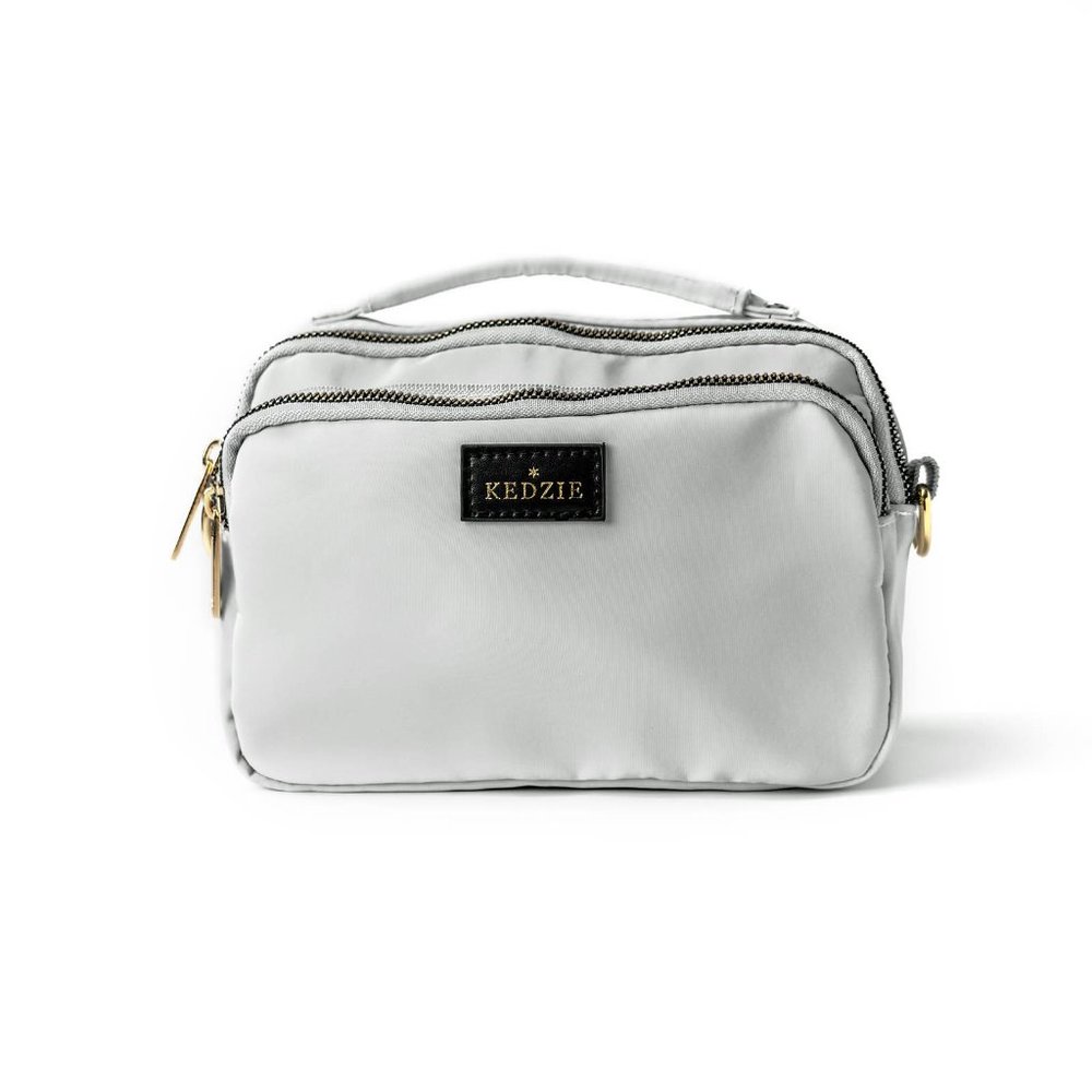 Kedzie Gray Crossbody Bag Shoulder Purse Messenger Wallet Lightweight B…